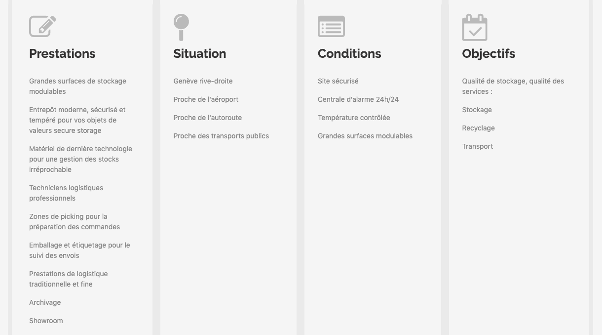 Odoo - Echantillon n°1 pour trois colonnes
