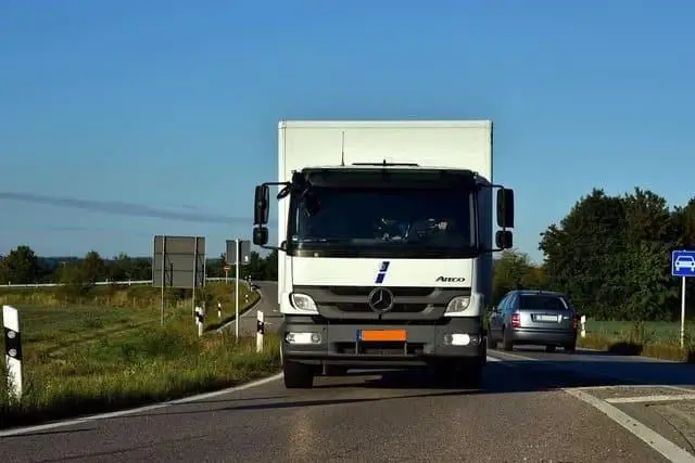 Camion transportant des produits dangereux.